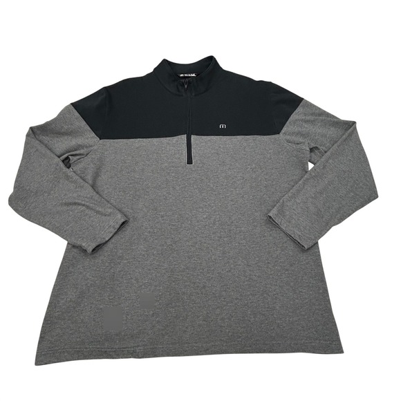 TravisMathew Other - Travis Mathew Quarter Zip Pullover Mens XXL Heather Gray Black Long Sleeve Golf